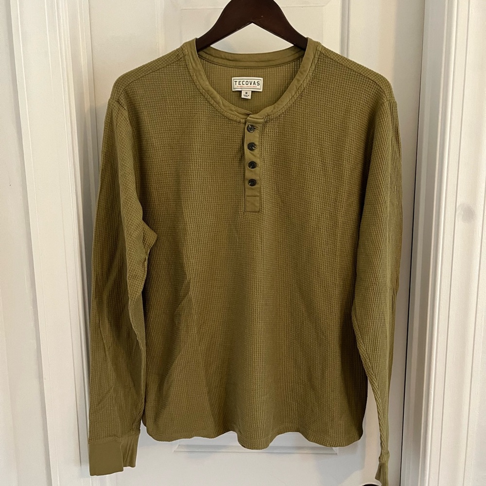 Tecovas Waffle Knit Henley‎